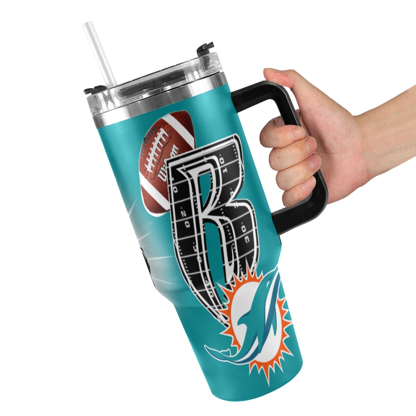 RR DOLPHINS 40OZ STAINLESS STEEL TUMBLER 2025