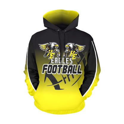 HYA Eagles Football Silky Hoodie Gradient - ADD THE PLAYER NAME AND NUMBER