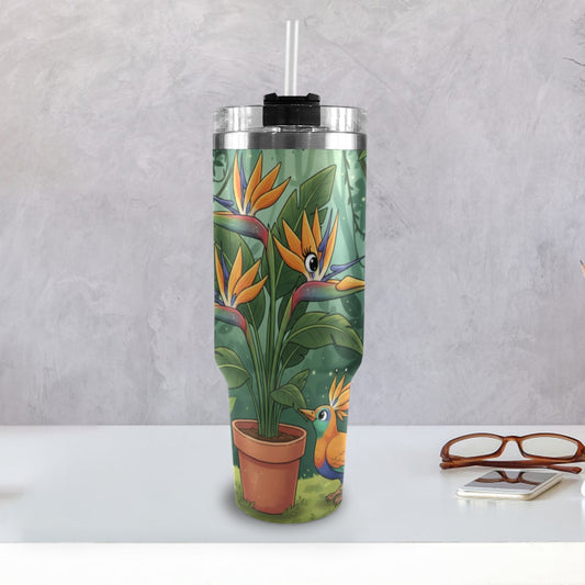 Plant Love Bird of Paradise 40oz Stainless Steel Tumbler