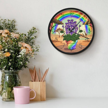 Plant Love 10x10 Wall Clock - African Violet