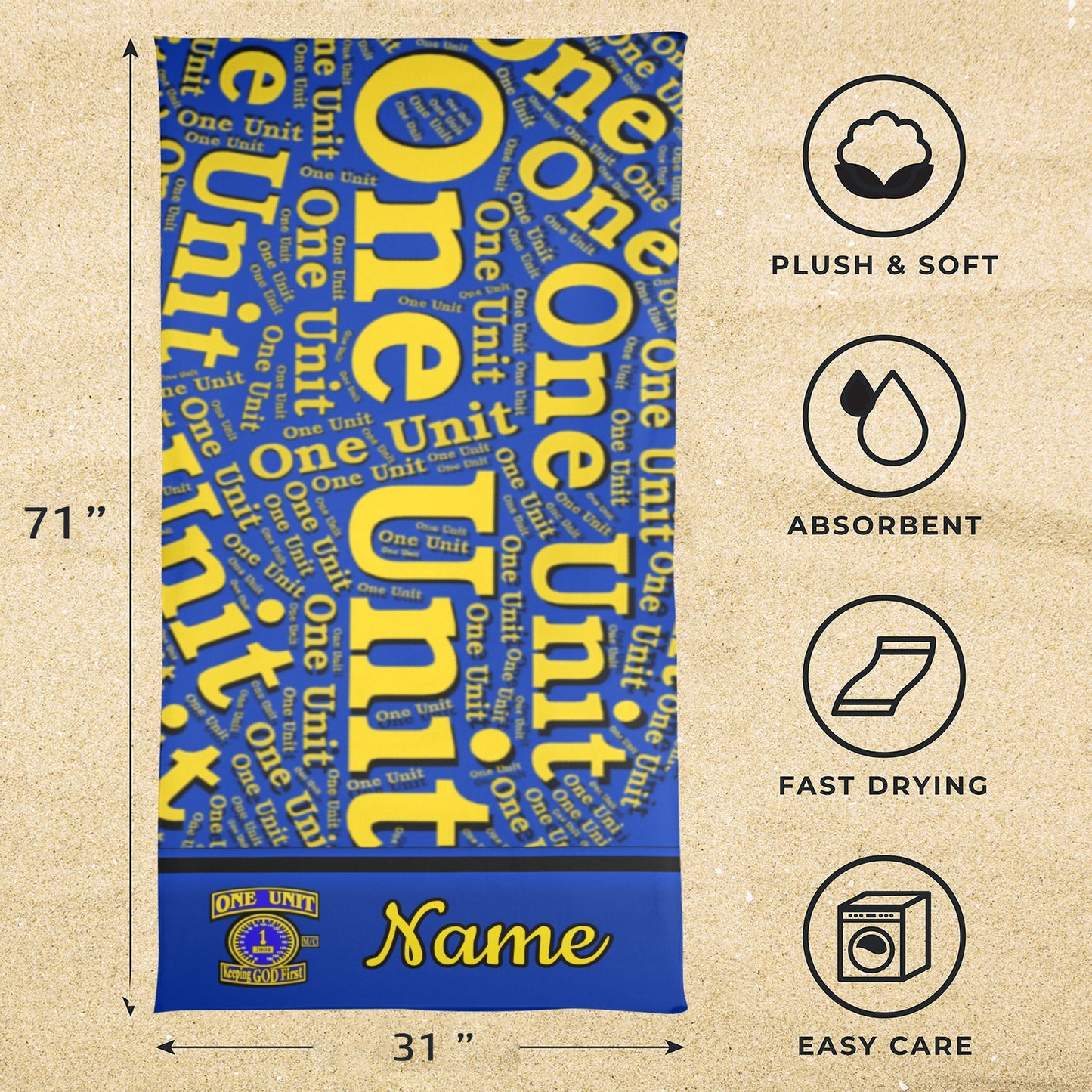 One Unit Beach Towel 2 Beach Towel 31"x71"