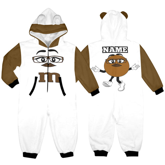 Kids M&M Onesie Brown