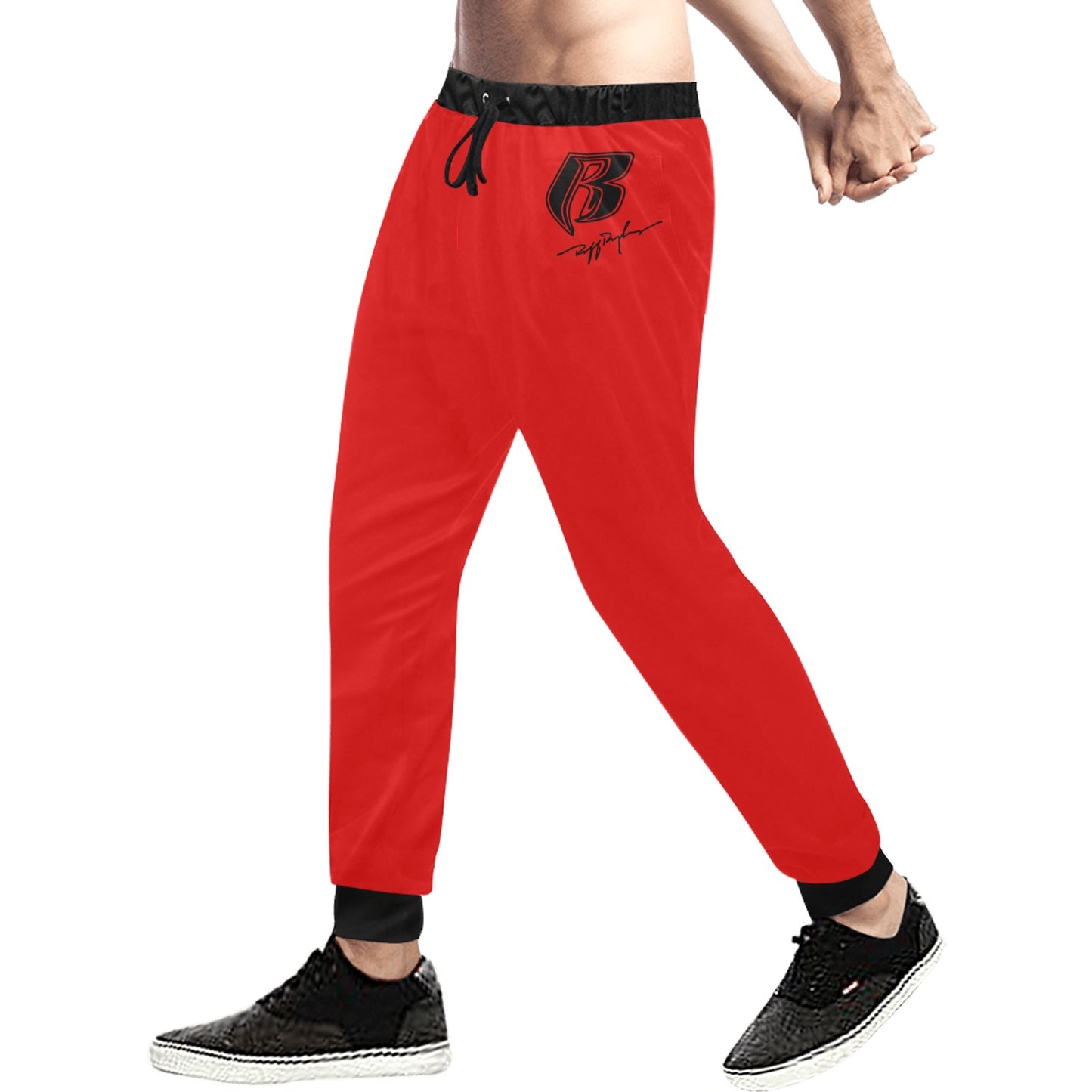 Mens Joggers Red/Blk RR