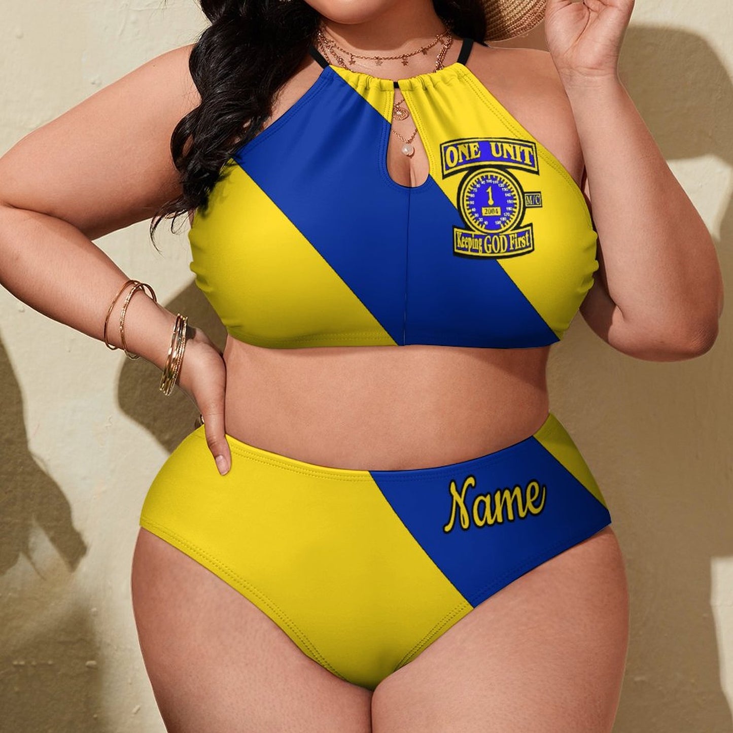 One Unit Two-piece Swimsuit Plus Sized