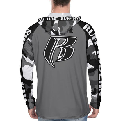 RR Long Sleeve Sun Protection Hoodie Gry/Camo - Add your name.