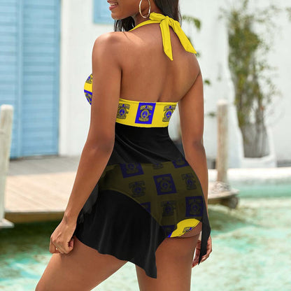 One Unit Split Skirt Swimsuit 5