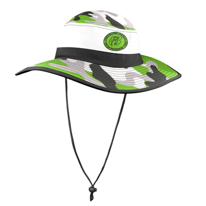 RR Wide Brim Sun Hat Green Camo