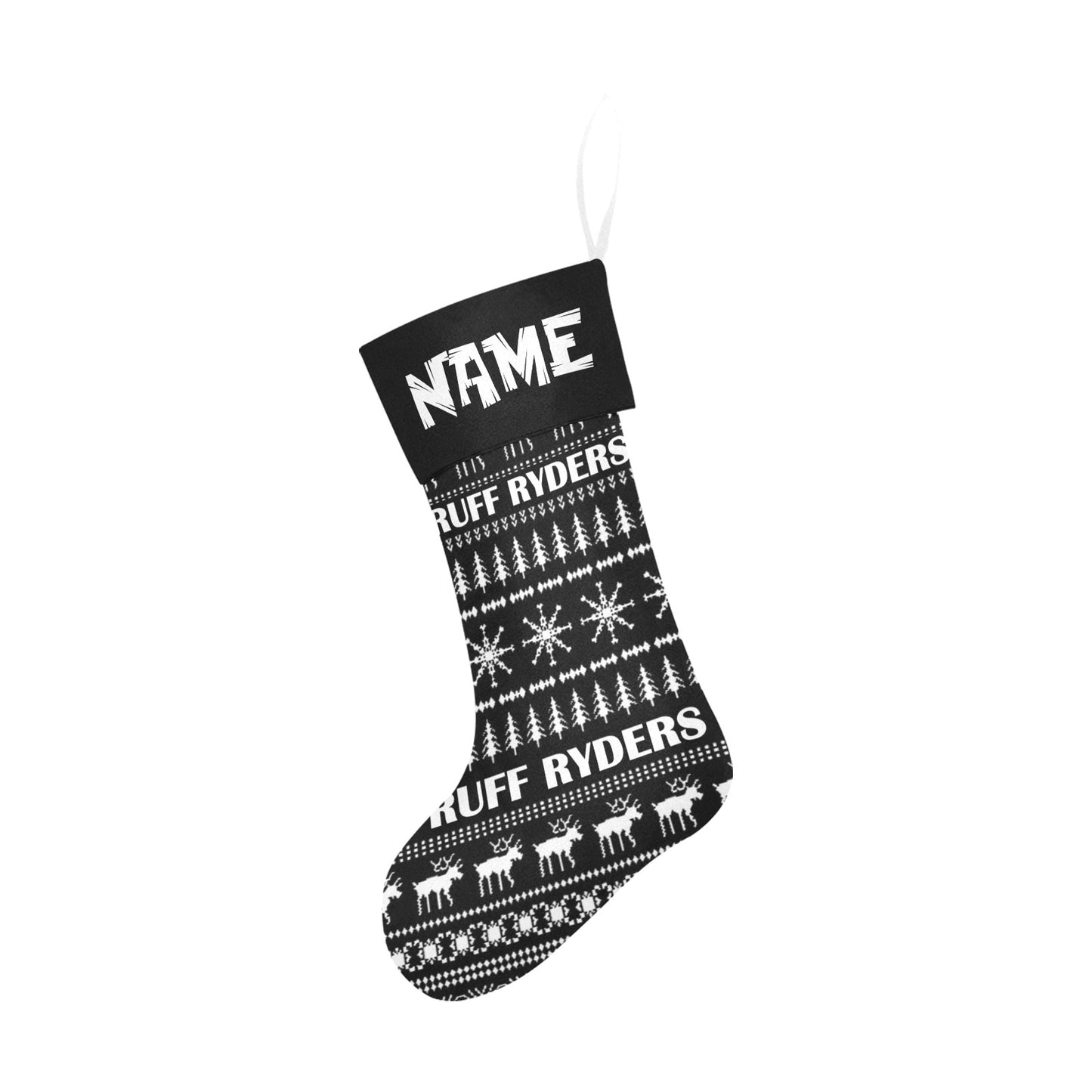 RR Christmas Stocking - Blk/wht