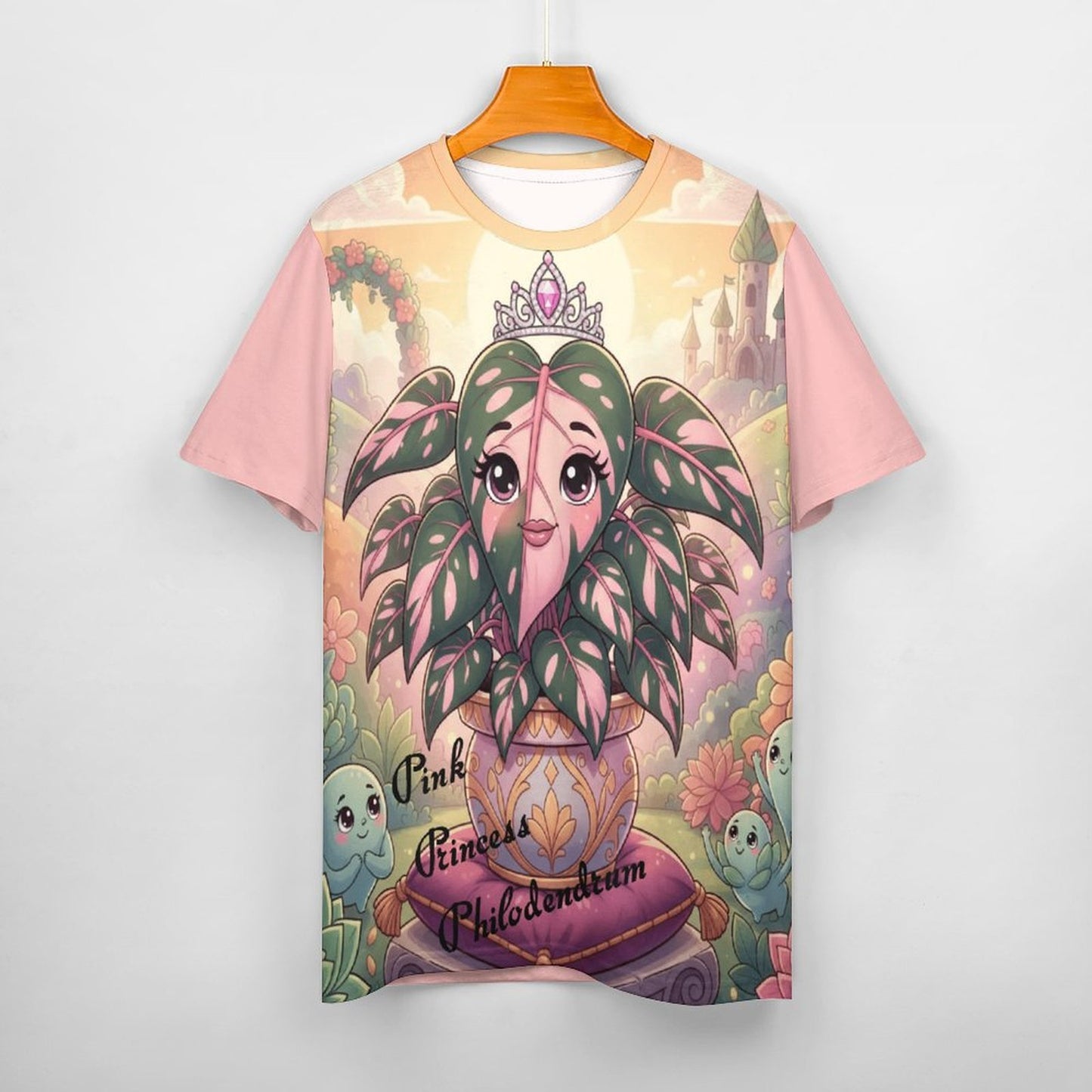 Plant Love Ice Silk Tee - Philodendron Pink Princess
