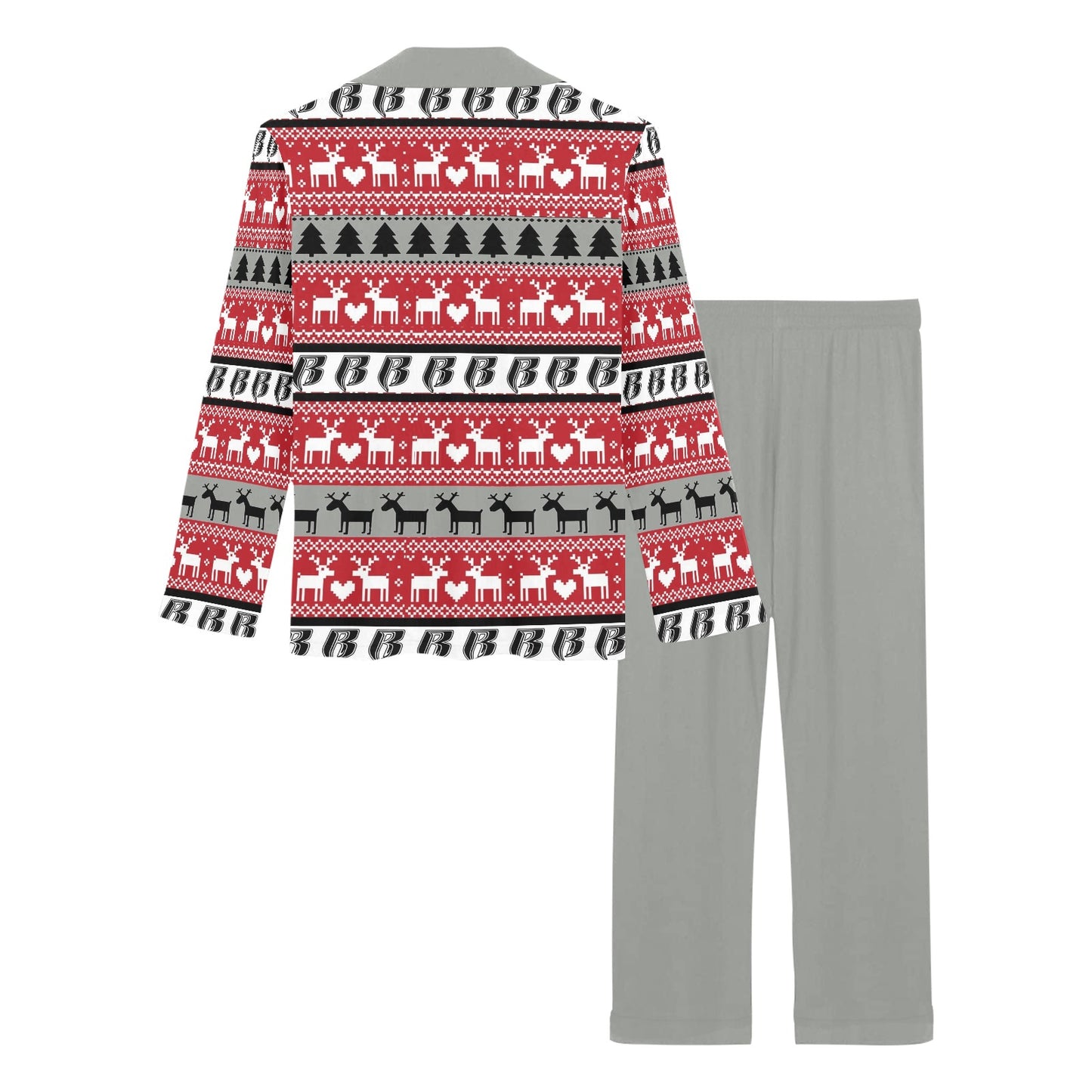 RR Christmas Pajamas  - Womens Red/Gry