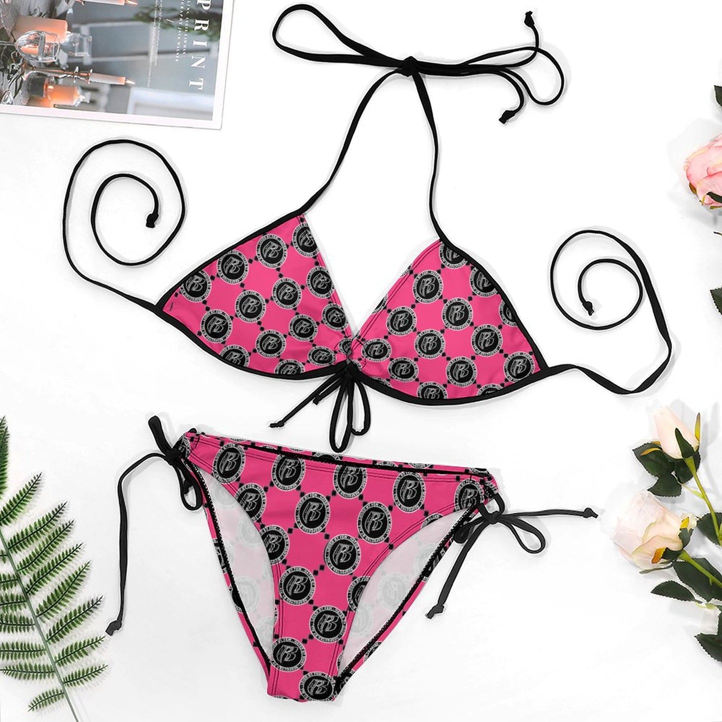 RR String Bikini Plus Size Pink RR Coin