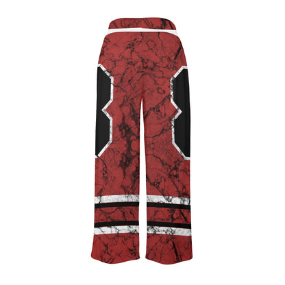 RR 88 Wide Leg Joggers Stonewash Red