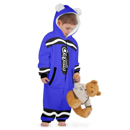 Kids Crayon Onesie Blue