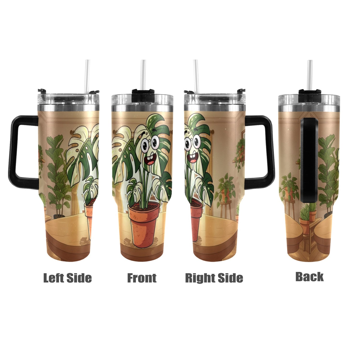Plant Love Monstera Albo 40oz Stainless Steel Tumbler