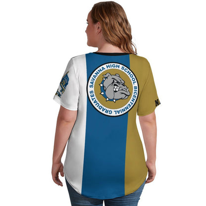 Savannah Bulldogs Ice Silk V-Neck T-Shirt
