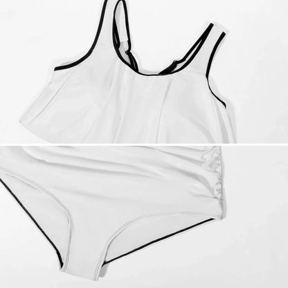 CMR Two Piece Plus Sized Flounce Swimsuit