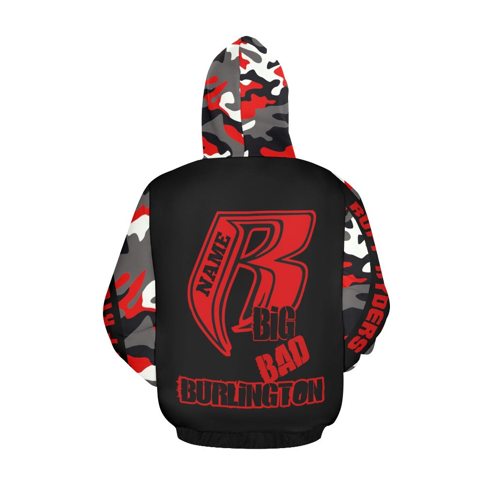 BBB Big Bad Burlington Lightweight Printed Poly Blend Hoodie Camo