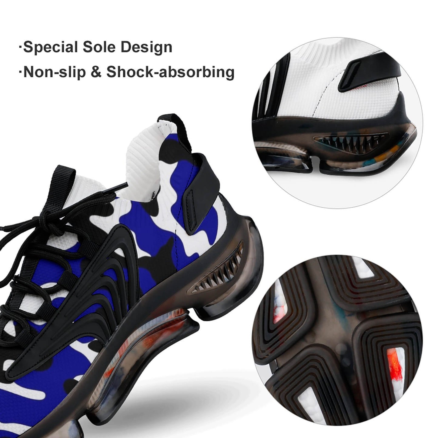 RR Running Shoes- Royal Blu Camo