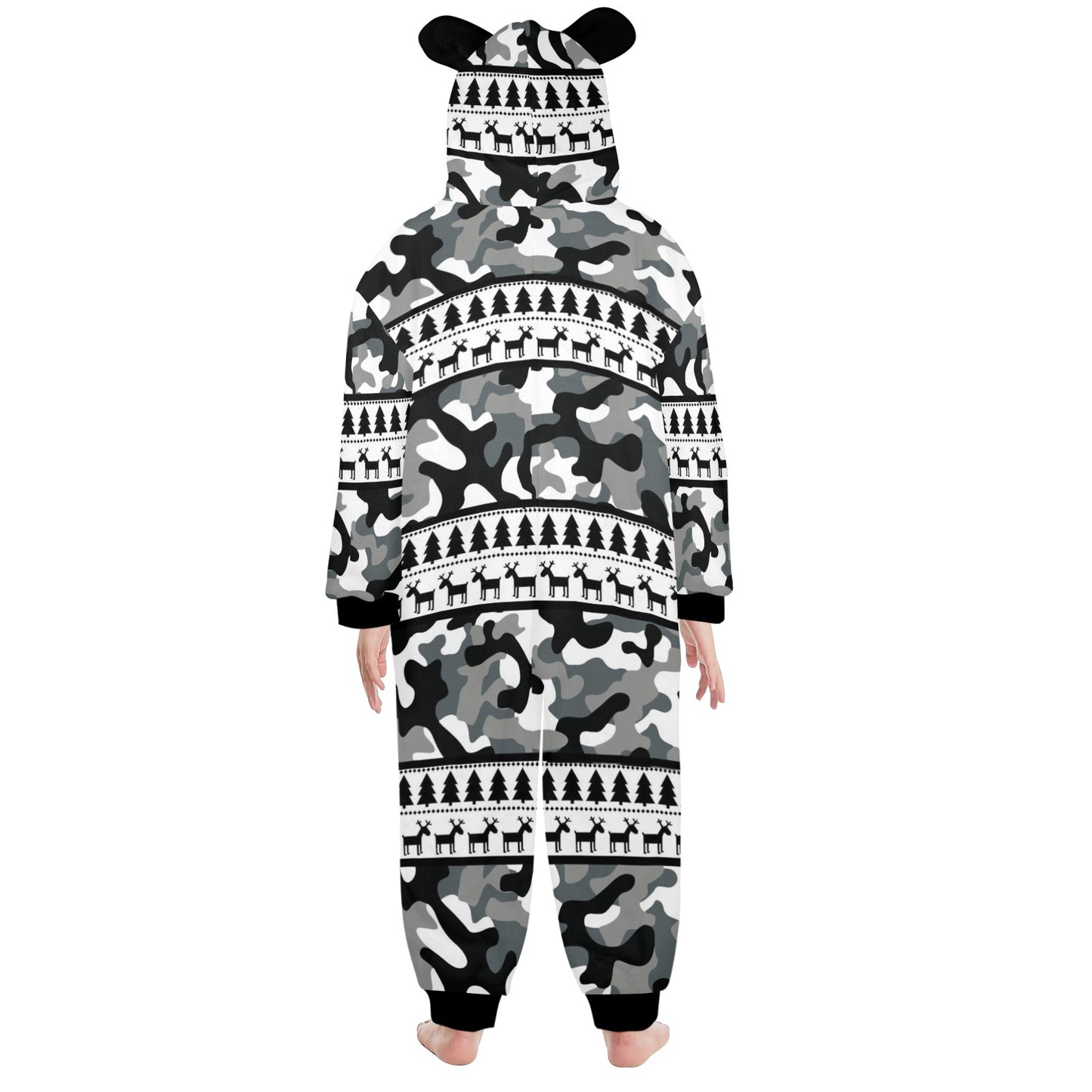 RR Christmas Onesie for Kids with Ears- Camo