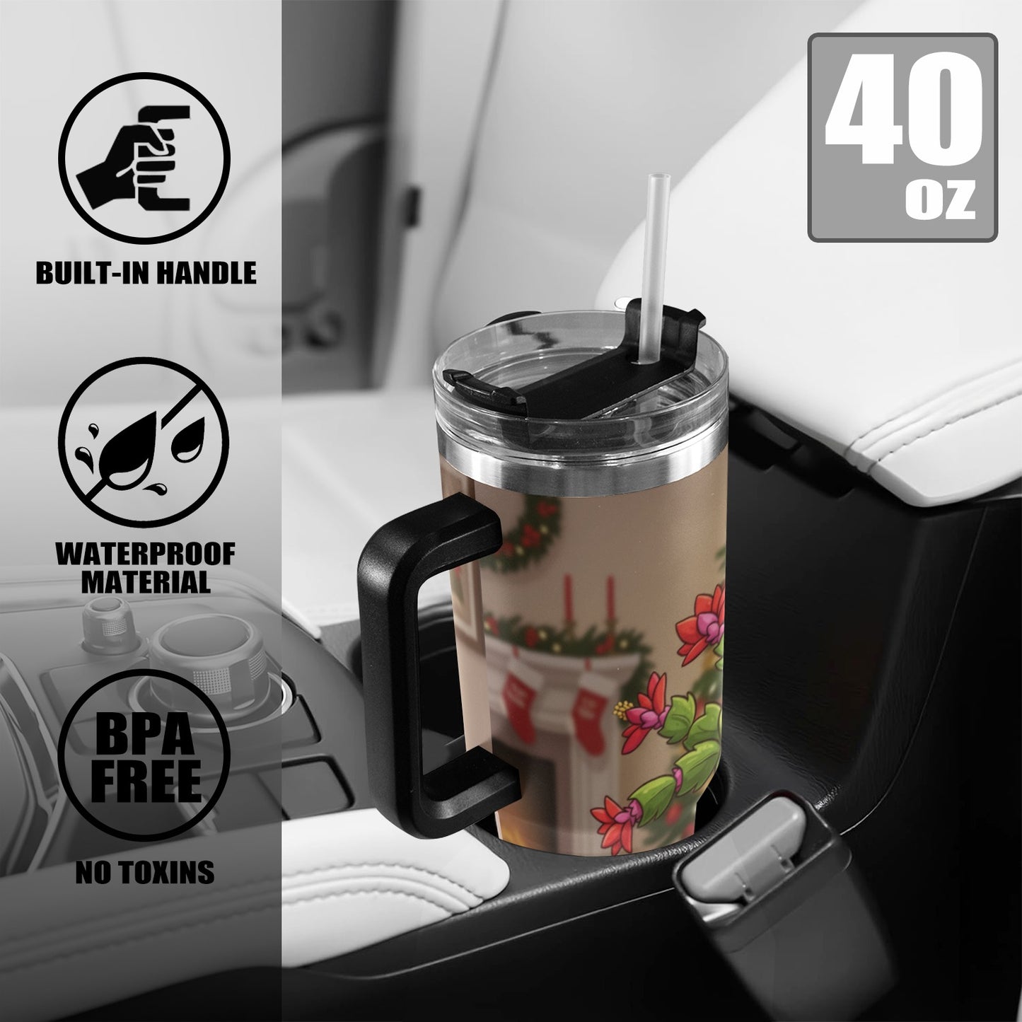 Plant Love Christmas Cactus 40oz Stainless Steel Tumbler