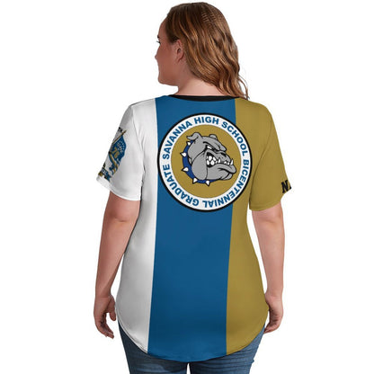 Savanna Women's Ice Silk V-Neck T-Shirt