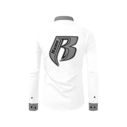 RR Long Sleeve Dress Shirt Wht/Gry