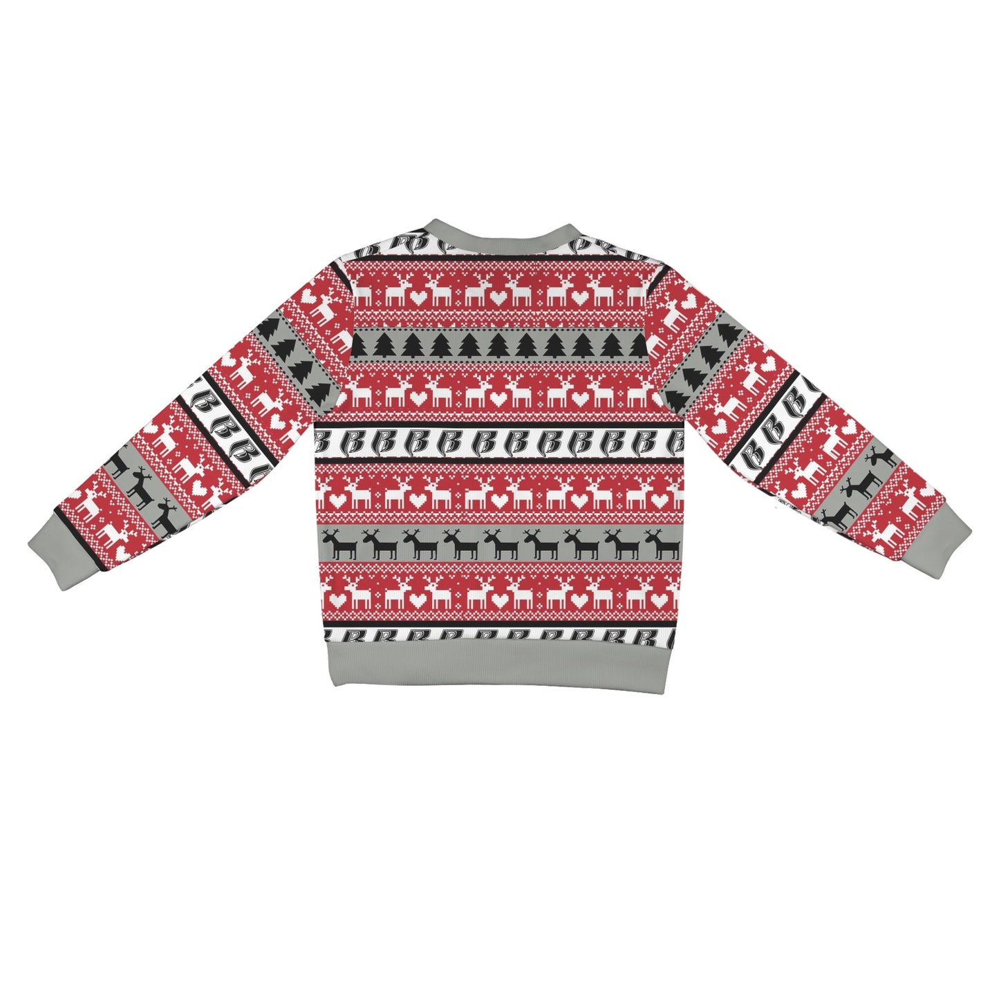 RR Christmas Women's Ribbed Poly Cardigan - Blk/Red/Gry