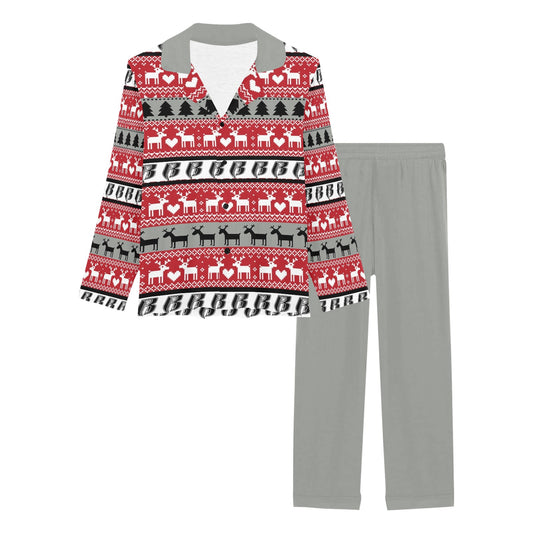 RR Christmas Pajamas  - Womens Red/Gry