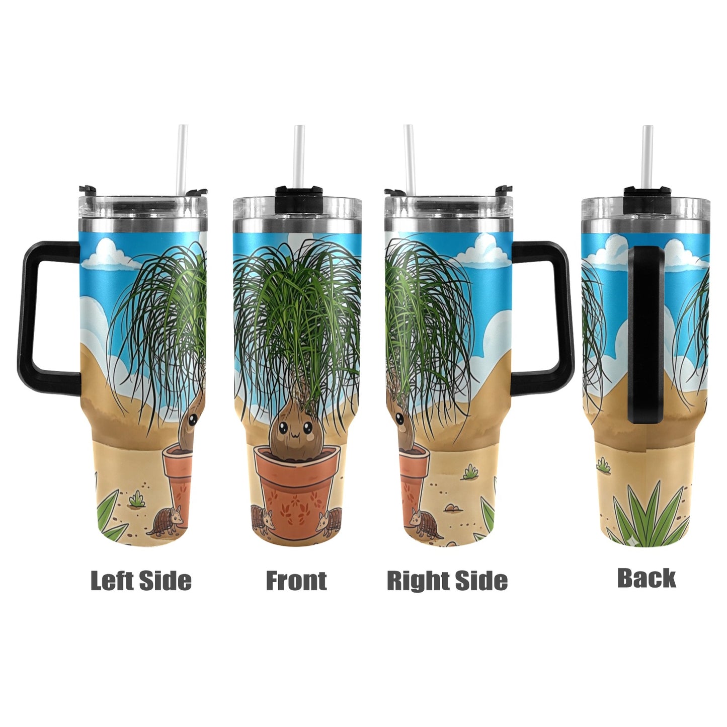 Plant Love Ponytail Palm 40oz Stainless Steel Tumbler