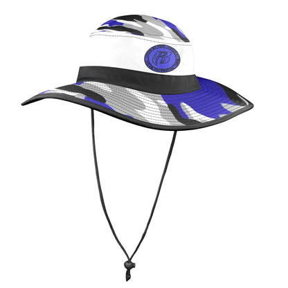 RR Wide Brim Sun Hat Royal Blue Camo