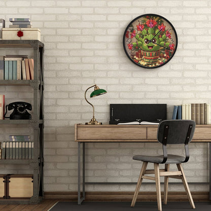 Plant Love 10x10 Wall Clock - Christmas Cactus