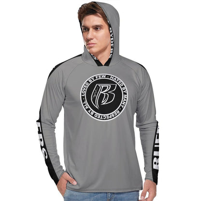 RR Long Sleeve Sun Protection Hoodie Gry  Add your name.