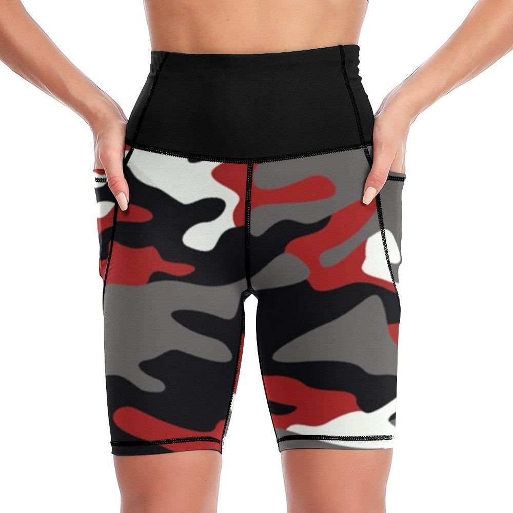 Fort Worth Red Camo Spandex Shorts