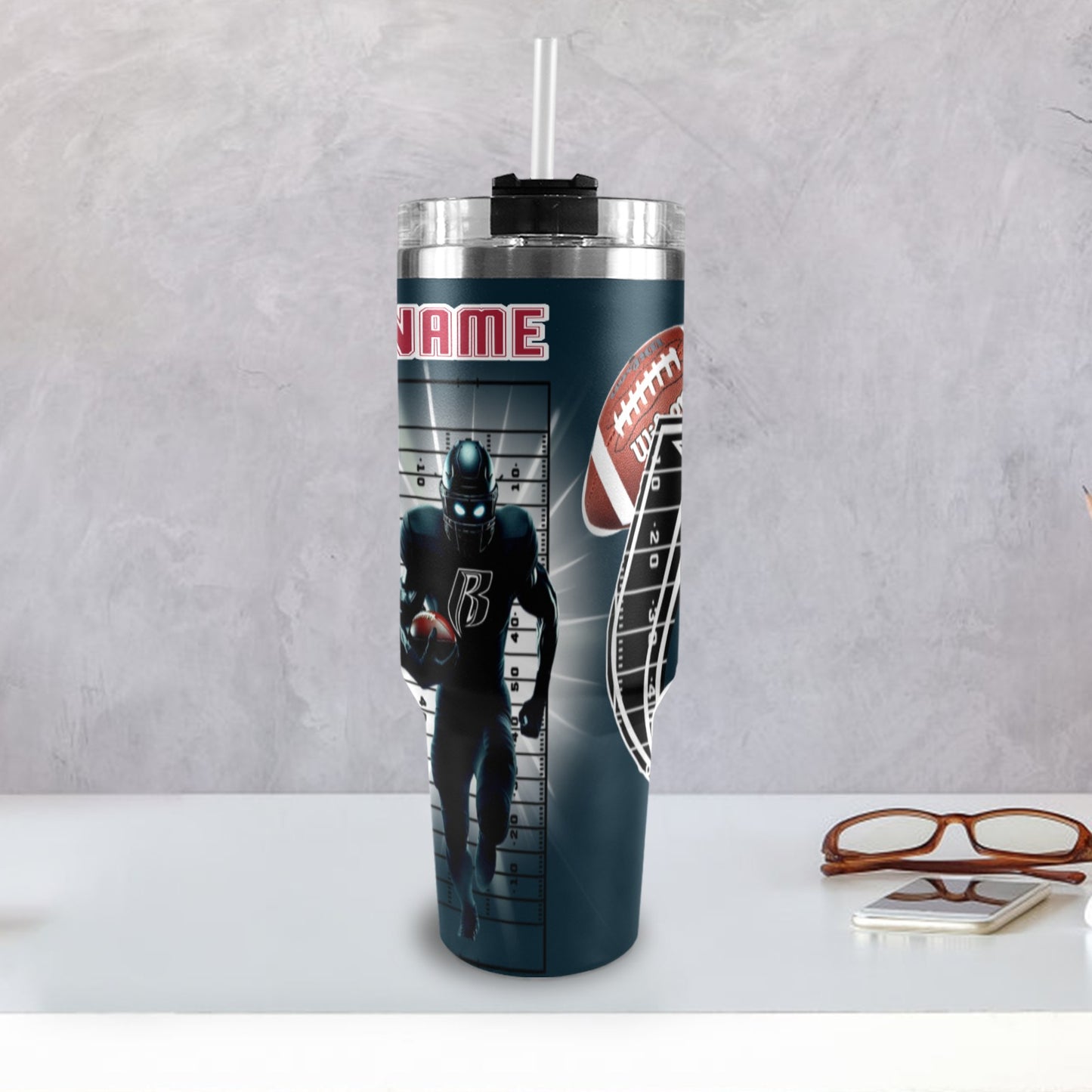 RR TEXANS 40OZ STAINLESS STEEL TUMBLER 2025