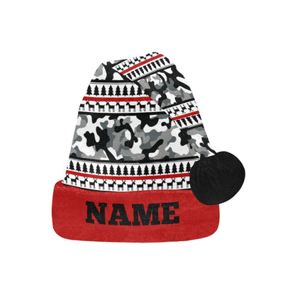 RR Christmas Flannel Santa Hat - Camo/Red