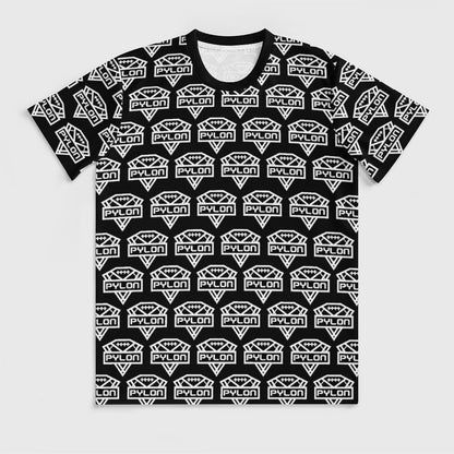 Pylon Ice Silk Tee Blk Pylon Print