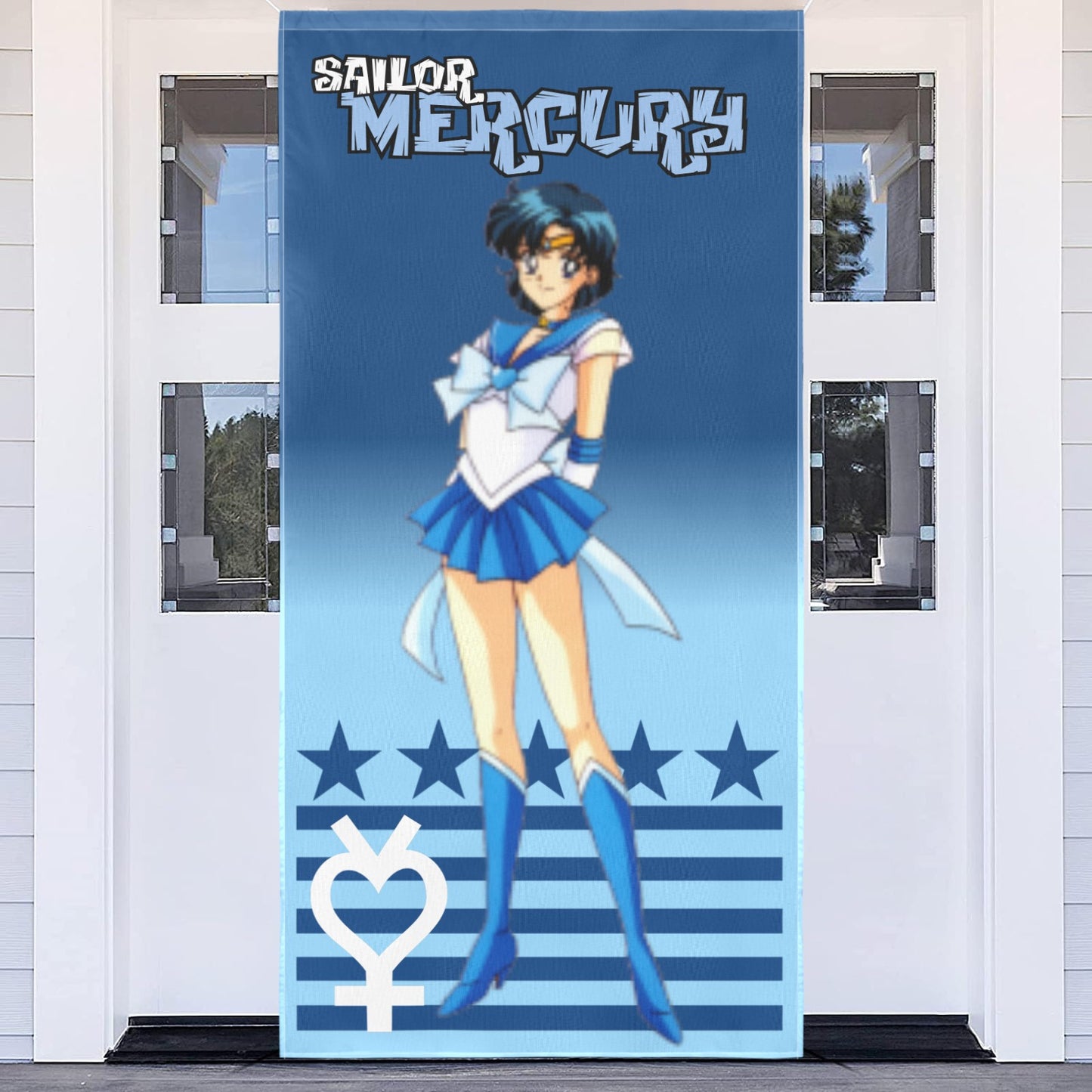 Sailor Mercury Room Banner Door Banner