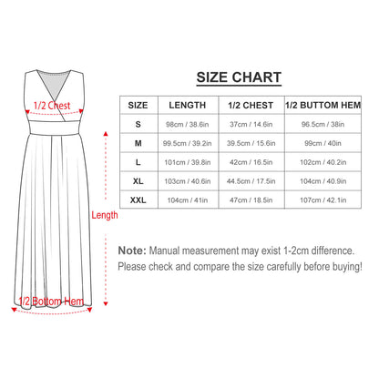 CMR Sleeveless Long V Neck Dress