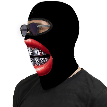 RR Full Mask Red Lips & Grillz