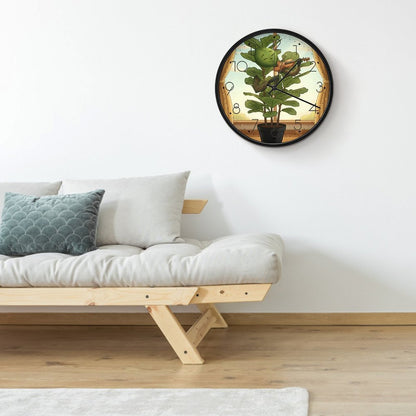 Plant Love 10x10 Wall Clock - Fiddle Leaf Fig