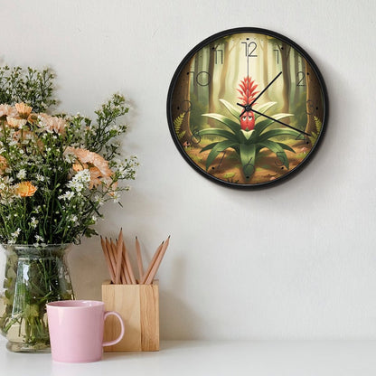 Plant Love 10x10 Wall Clock - Bromeliad