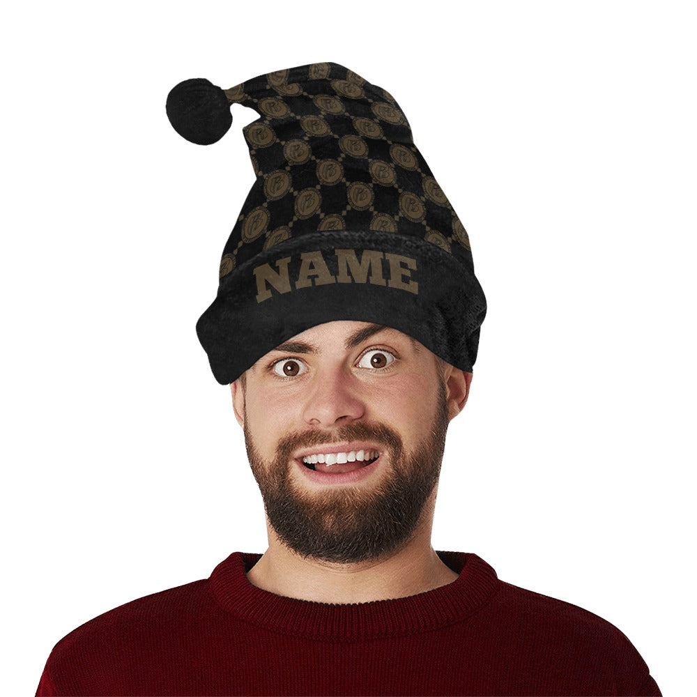 RR Christmas Flannel Santa Hat Brwn RR Gucci
