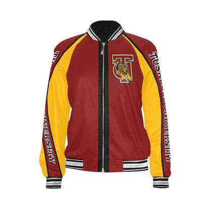 Tuskegee Womens Varsity Jacket Gold/Crimson