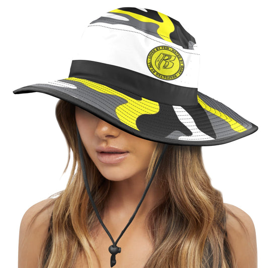 RR Wide Brim Sun Hat Yellow Camo