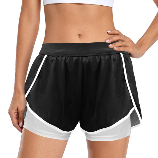 CMR Womens Sports Shorts with Compression Liner