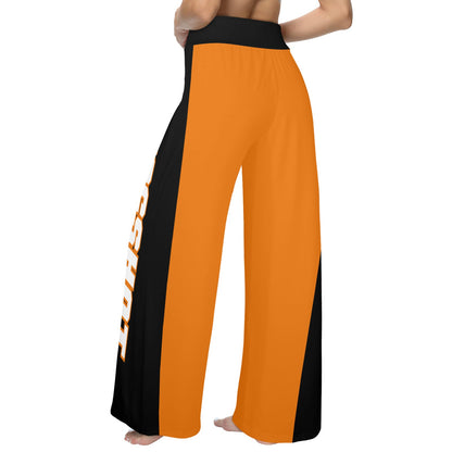 3>2 Womens Wide Leg Pants Orange