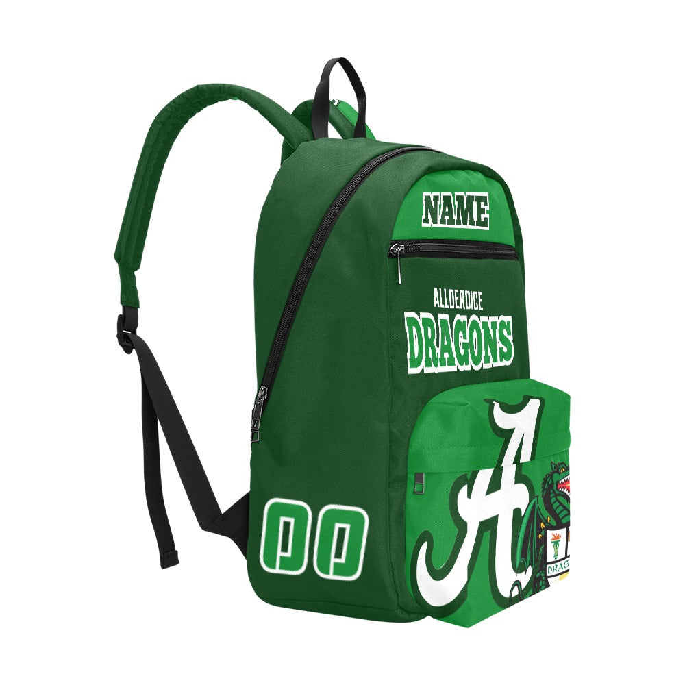 Allderdice Dragons Large Capacity Travel Backpack 3 - Add your name.