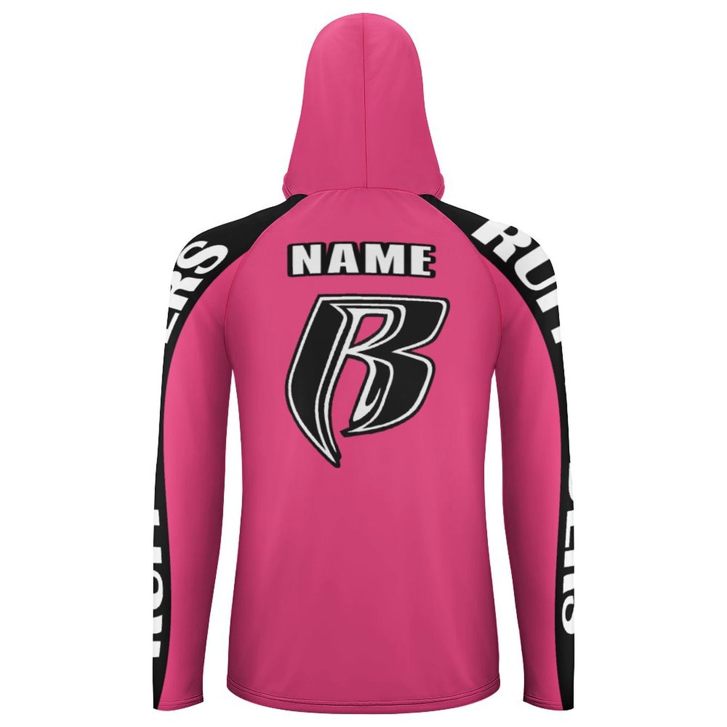 RR Long Sleeve Sun Protection Hoodie Pink - Add your name.