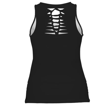 3>2 Womens Laced Back Tank Black