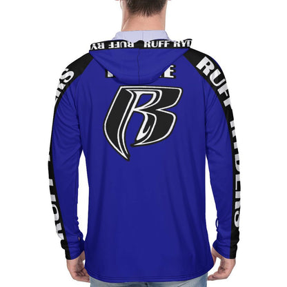 RR Long Sleeve Sun Protection Hoodie Royal - Add your name.